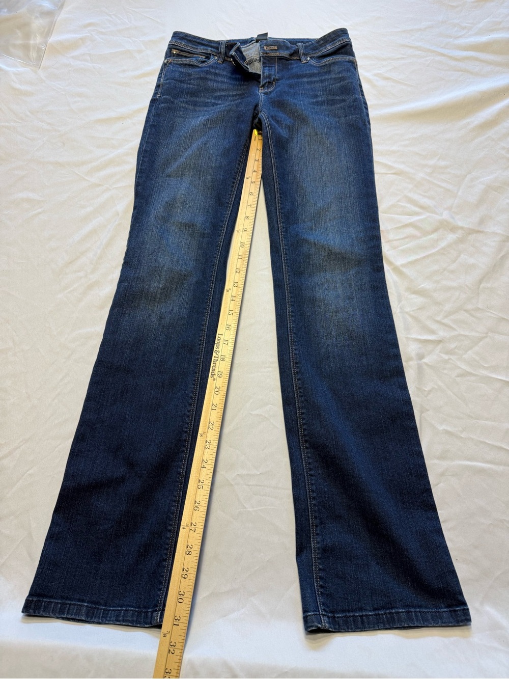 White House Black Market Dark Blue Flared Jeans